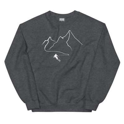 Berge - Skifahren - (32) - Sweatshirt (Unisex) klettern ski xxx yyy zzz Dark Heather