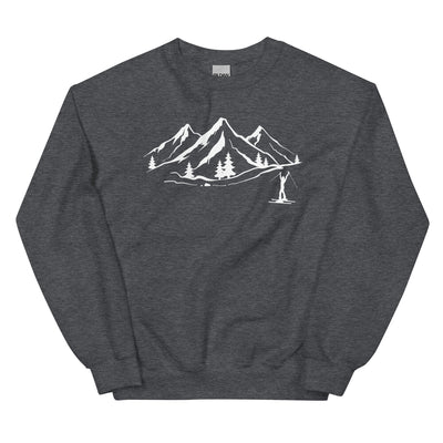 Berge 1 und Skifahren - Sweatshirt (Unisex) klettern ski xxx yyy zzz Dark Heather