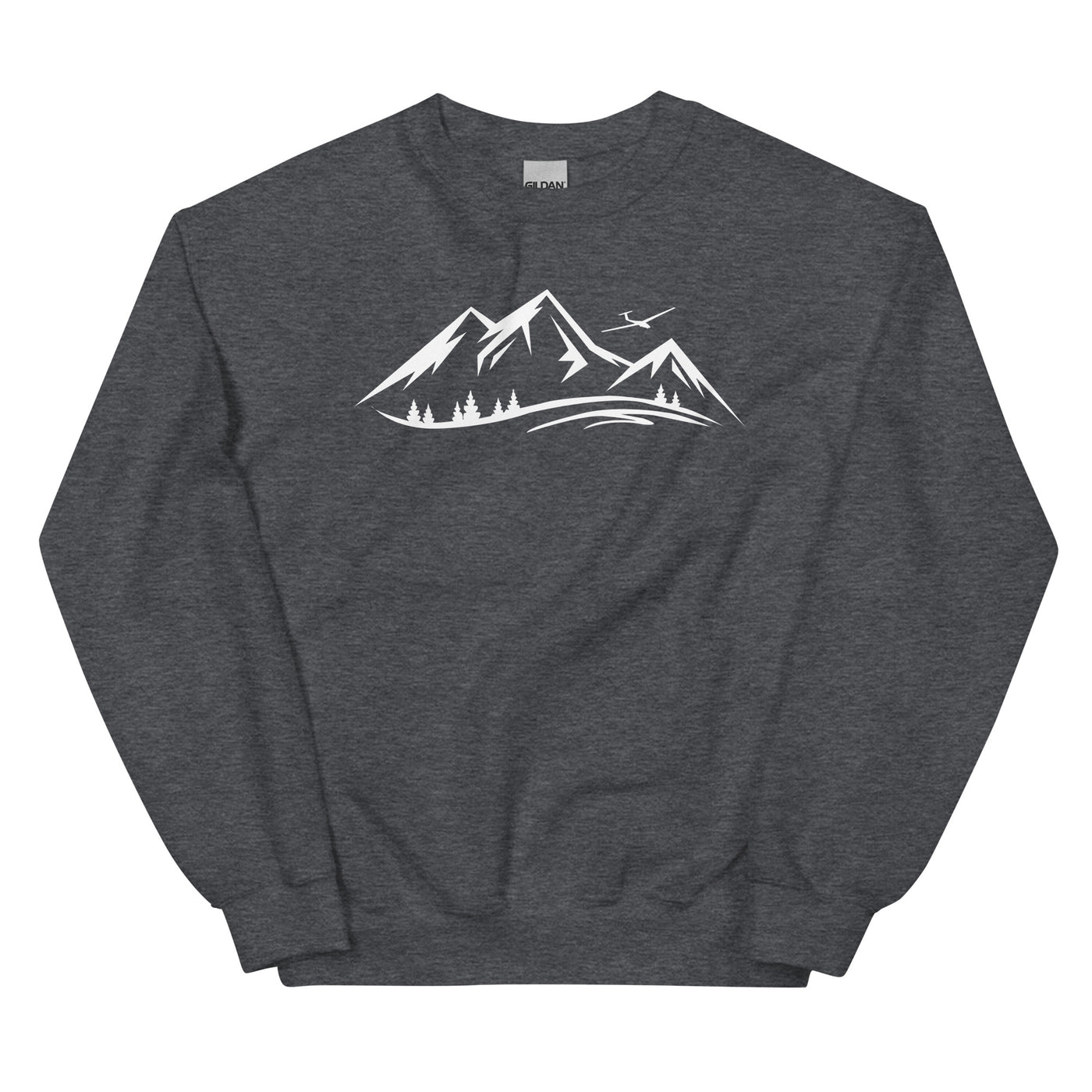 Berge und Segelflugzeug - Sweatshirt (Unisex) berge xxx yyy zzz Dark Heather