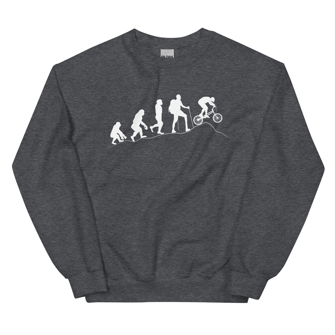 Mountainbike Evolution - (M) - Sweatshirt (Unisex) xxx yyy zzz Dark Heather