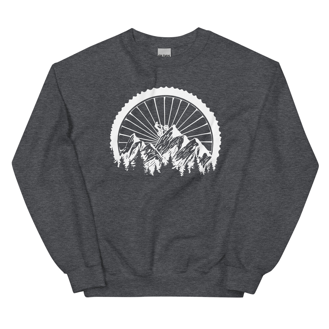 Mountainbike Geometrisch - (M) - Sweatshirt (Unisex) xxx yyy zzz Dark Heather