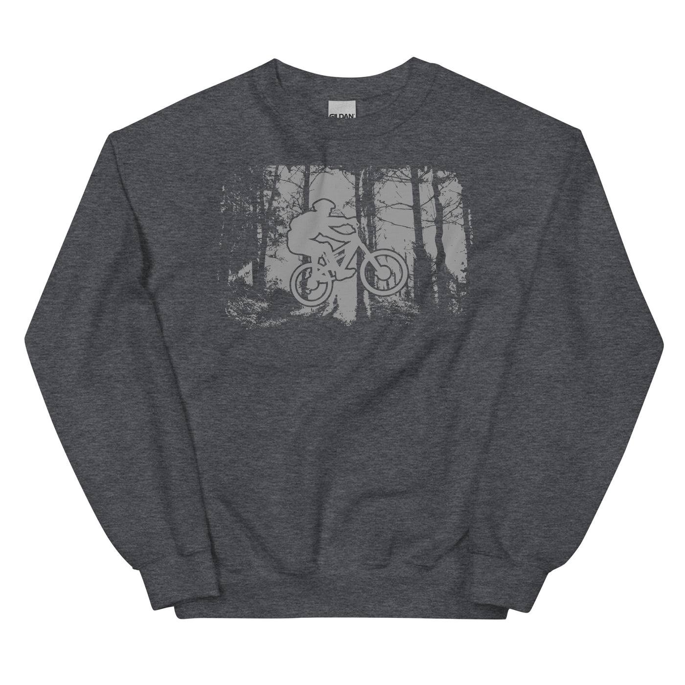 Mountainbiken im Wald - (M) - Sweatshirt (Unisex) xxx yyy zzz Dark Heather