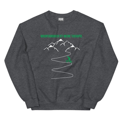 Mountainbiken ist meine Therapie - (M) - Sweatshirt (Unisex) xxx yyy zzz Dark Heather