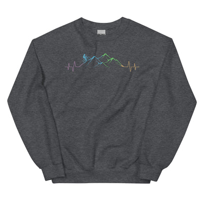 Mountainbiker auf Berg - (M) - Sweatshirt (Unisex) xxx yyy zzz Dark Heather