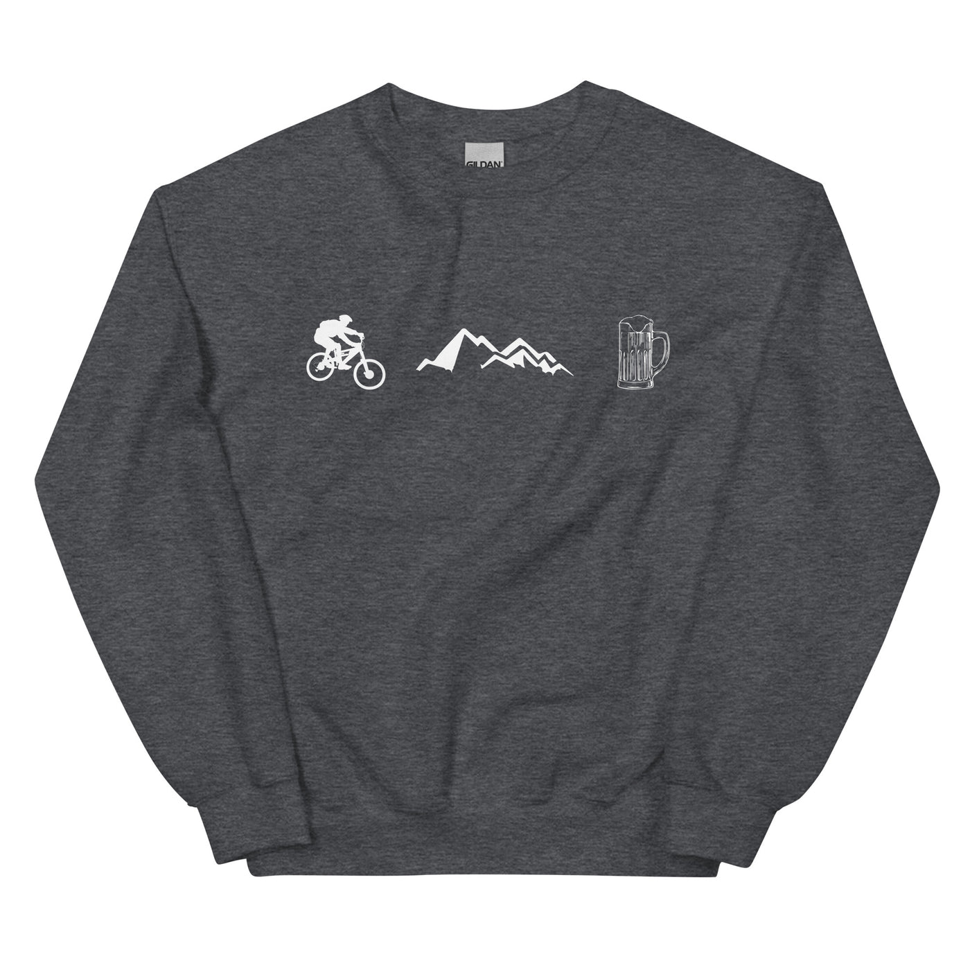 Radfahren, Berge und Bier - Sweatshirt (Unisex) fahrrad xxx yyy zzz Dark Heather