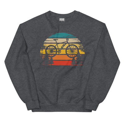 Retro Sonne und Ebike - Sweatshirt (Unisex) e-bike xxx yyy zzz Dark Heather