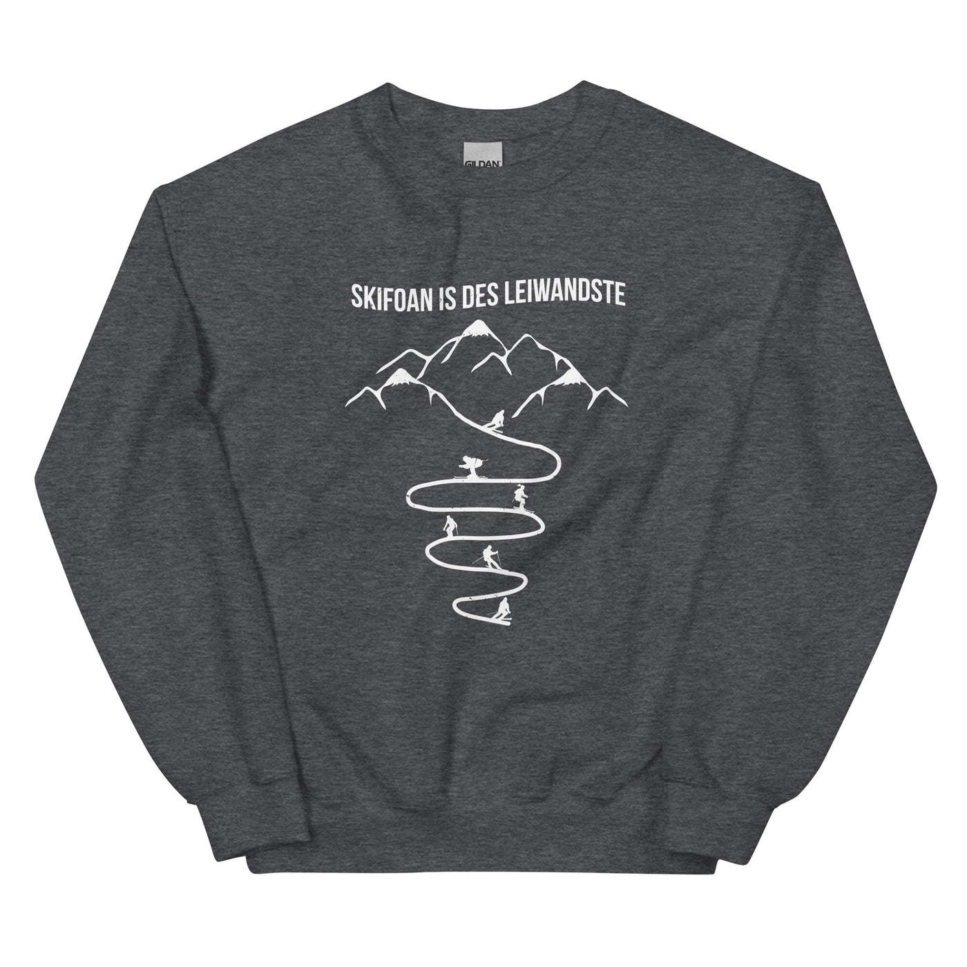 Skifoan is des leiwandste - Sweatshirt (Unisex) klettern ski xxx yyy zzz Dark Heather