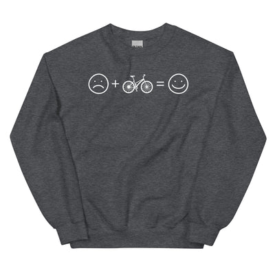 Lächelndes Gesicht und Fahrrad - Sweatshirt (Unisex) fahrrad xxx yyy zzz Dark Heather