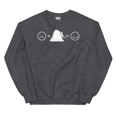 Lächelndes Gesicht und Klettern - Sweatshirt (Unisex) klettern xxx yyy zzz Dark Heather