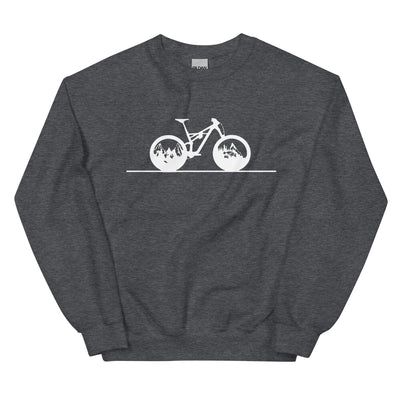 Gerade Linie - Berge - Radfahren - Sweatshirt (Unisex) fahrrad xxx yyy zzz Dark Heather