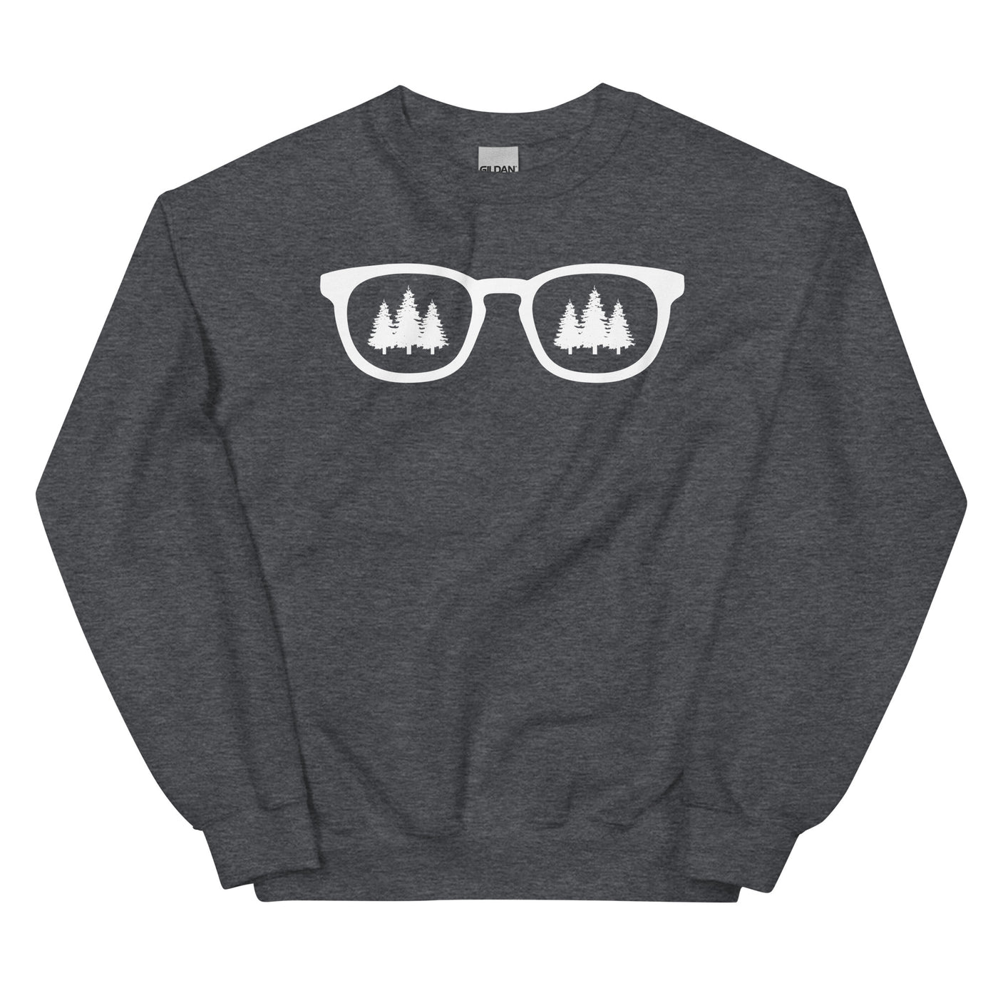 Sonnenbrille und Bäume - Sweatshirt (Unisex) camping xxx yyy zzz Dark Heather