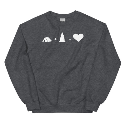 Baum - Herz - Camping - Sweatshirt (Unisex) camping xxx yyy zzz Dark Heather