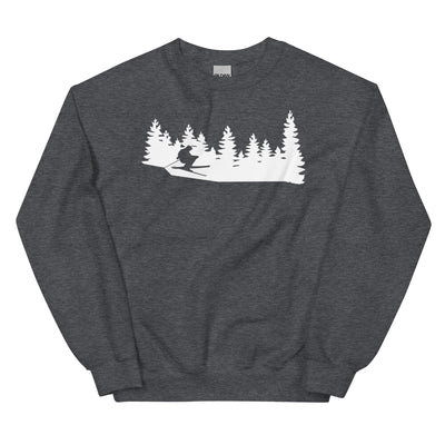 Bäume - Skifahren - Sweatshirt (Unisex) klettern ski xxx yyy zzz Dark Heather