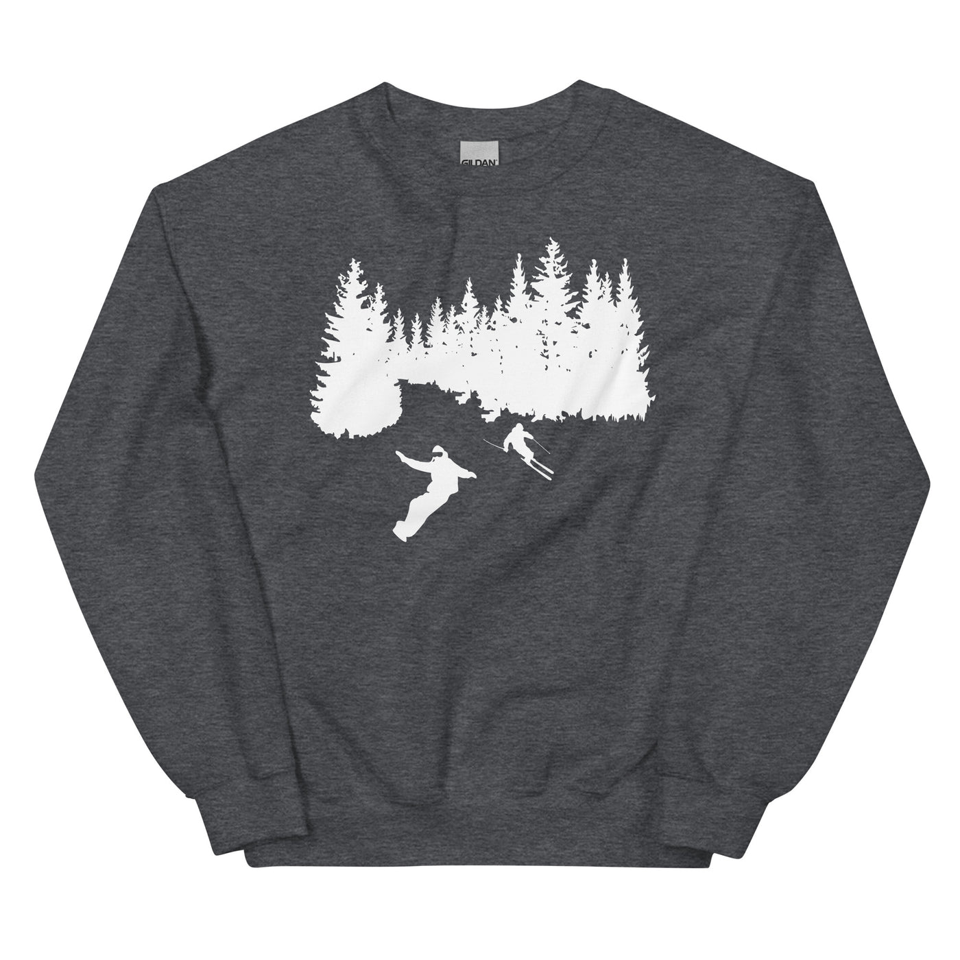 Bäume - Snowboarding - Skifahren - Sweatshirt (Unisex) klettern ski xxx yyy zzz Dark Heather