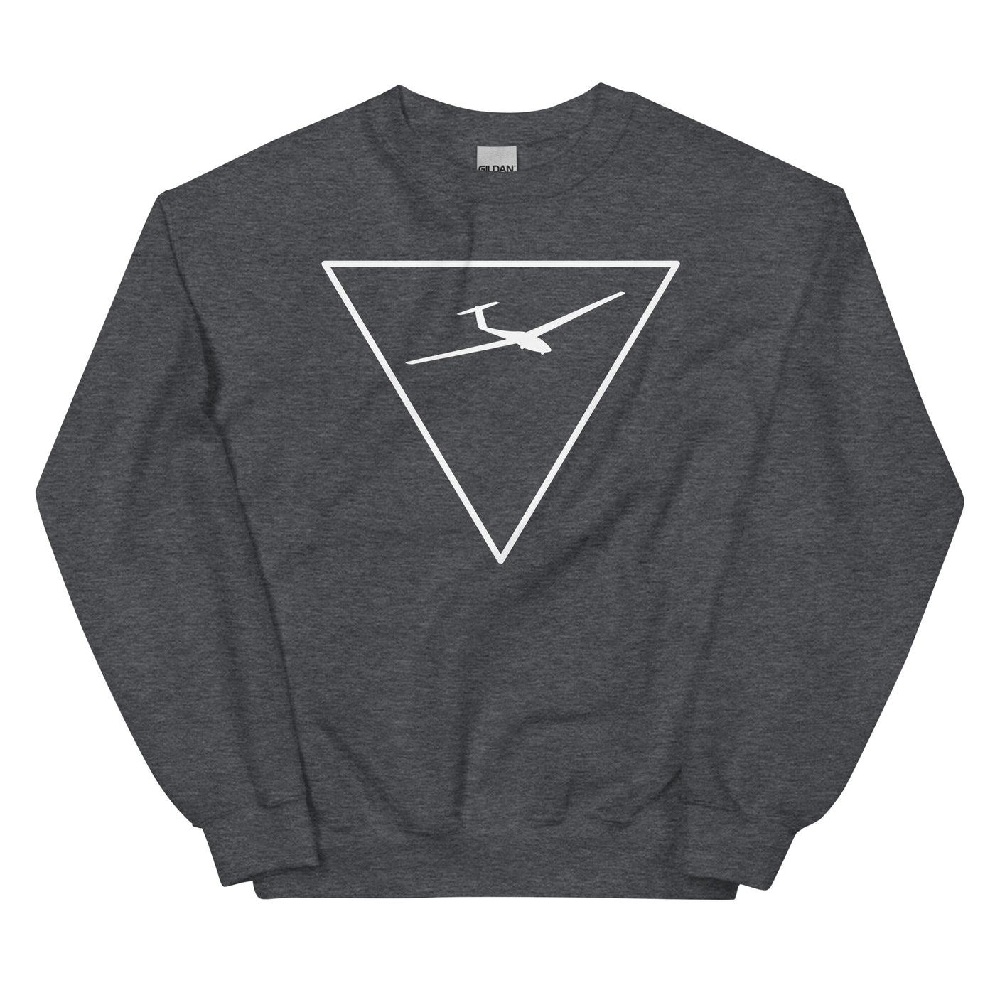 Dreieck und Segelflugzeug - Sweatshirt (Unisex) berge xxx yyy zzz Dark Heather