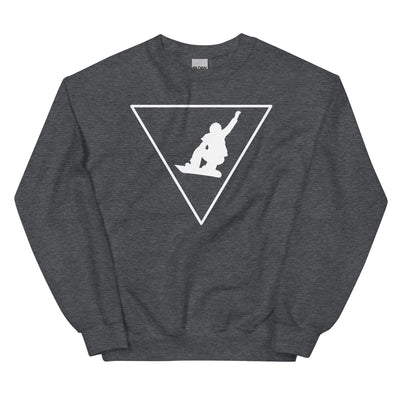 Dreieck_und_Snowboarding_-_(SN)_ - Unisex Crew Neck Sweatshirt | Gildan 18000 xxx yyy zzz Dark Heather