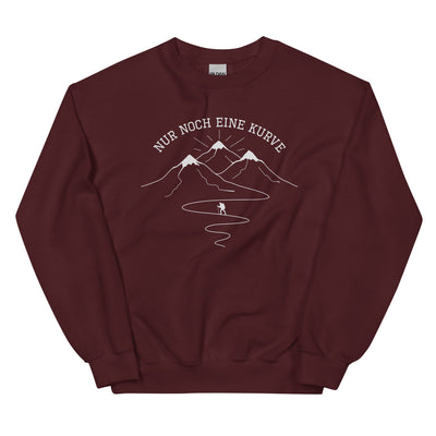 Nur Noch Eine Kurve - Sweatshirt (Unisex) berge wandern Maroon