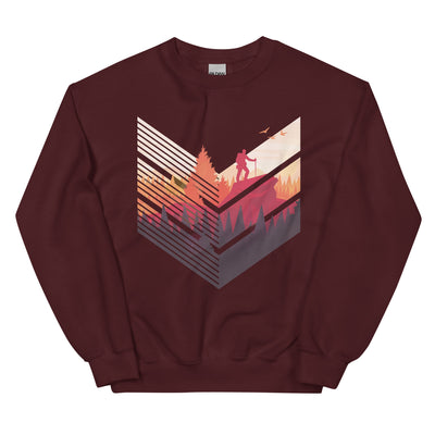 Wanderführer - Sweatshirt (Unisex) berge wandern Maroon