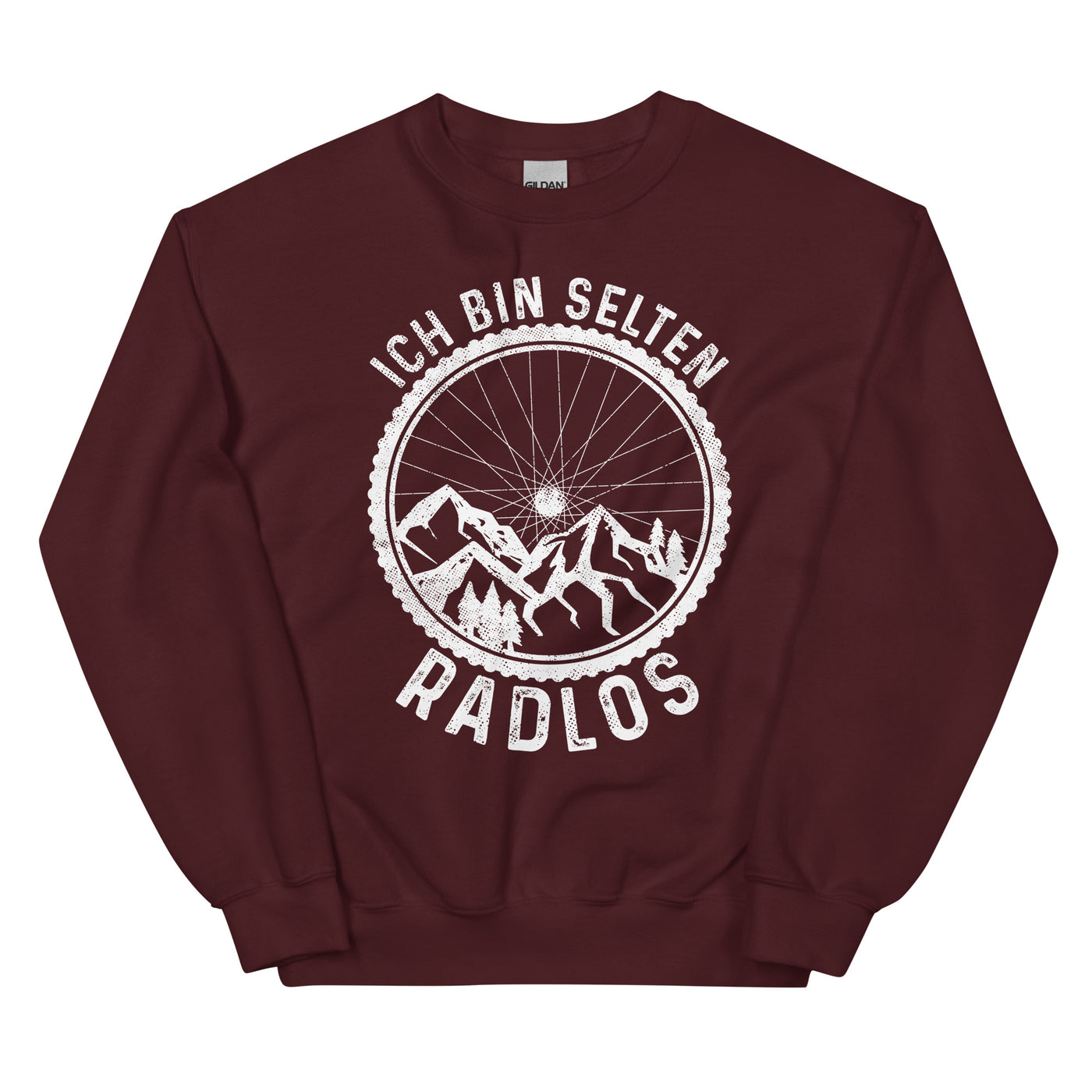 Ich Bin Selten Radlos - Sweatshirt (Unisex) fahrrad mountainbike Maroon