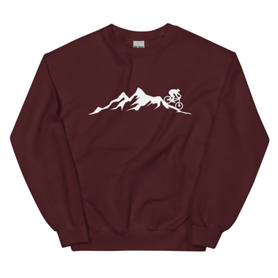 Mountain - Mountainbike - Sweatshirt (Unisex) mountainbike Maroon