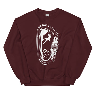 Bergsteigen Im Karabiner - Sweatshirt (Unisex) klettern Maroon