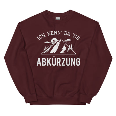 Ich Kenn Da Ne Abkürzung - Sweatshirt (Unisex) mountainbike Maroon