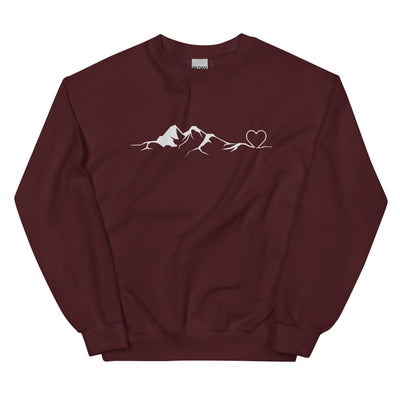 Bergverliebt - Sweatshirt (Unisex) berge klettern wandern Maroon