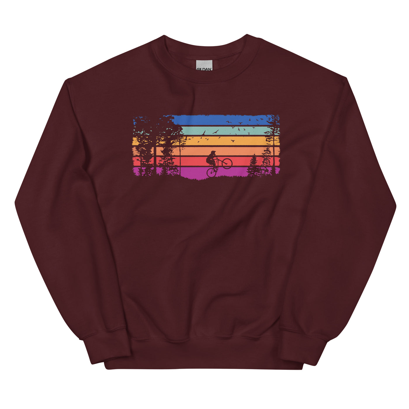 Biker Vintage - Sweatshirt (Unisex) fahrrad mountainbike Maroon