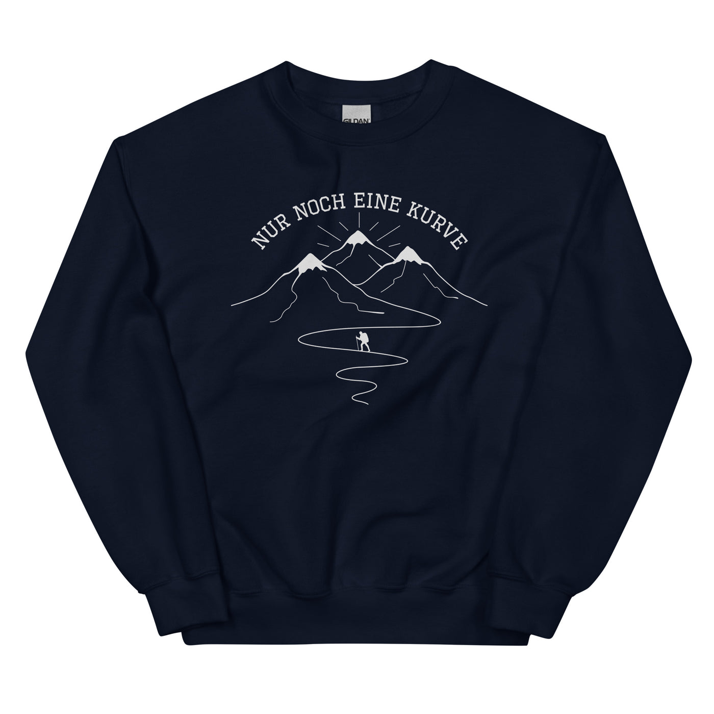 Nur Noch Eine Kurve - Sweatshirt (Unisex) berge wandern Navy