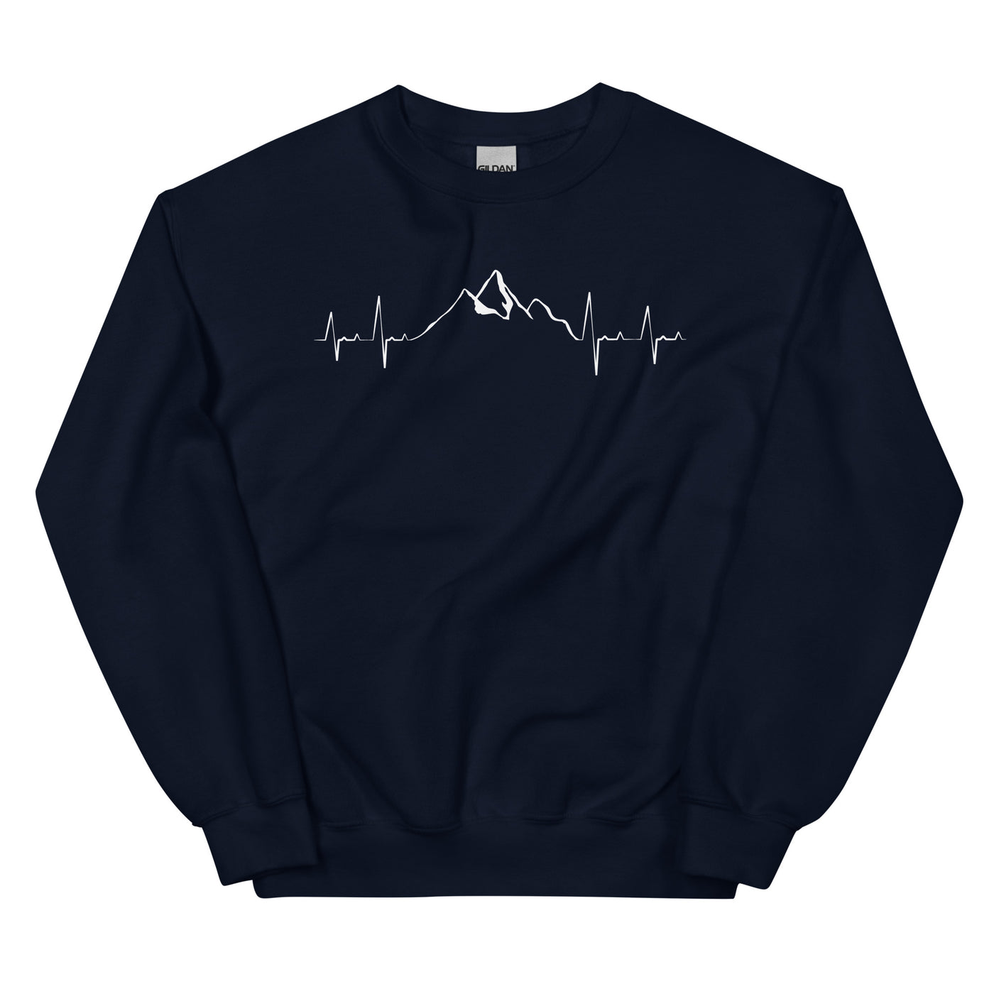 Herzschlag Berge - Sweatshirt (Unisex) berge klettern wandern Navy