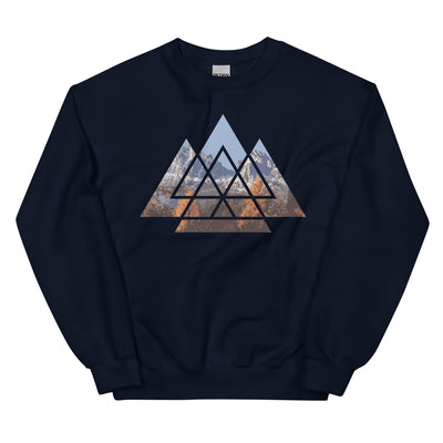 Berge Abstrakt - Sweatshirt (Unisex) berge wandern Navy