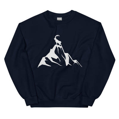 Steinbock Am Berg - Sweatshirt (Unisex) berge wandern Navy