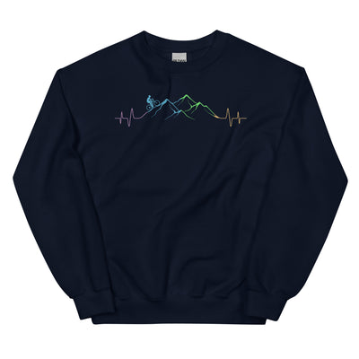 Mountainbiker Auf Berg - Sweatshirt (Unisex) mountainbike Navy