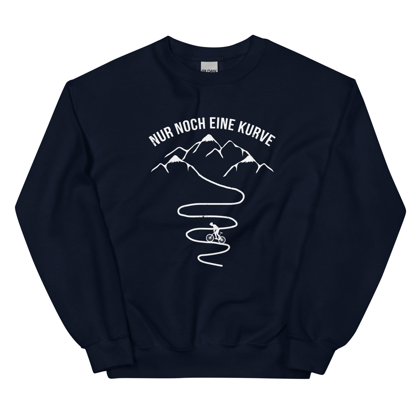 Nur Noch Eine Kurve Und Radfahrer - Sweatshirt (Unisex) fahrrad mountainbike Navy