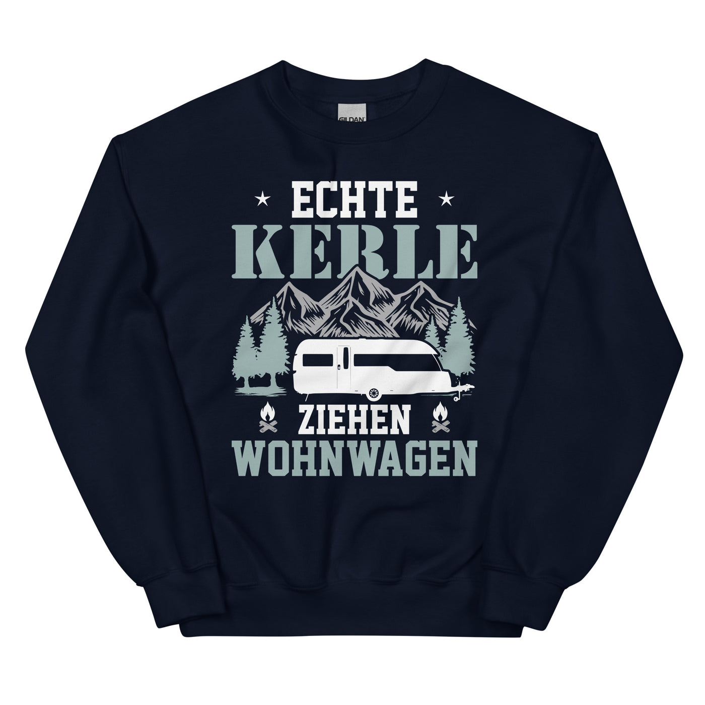 Echte Kerle Ziehen Wohnwagen - Sweatshirt (Unisex) camping Navy