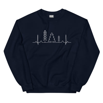 Herzschlag Wald - Sweatshirt (Unisex) camping Navy