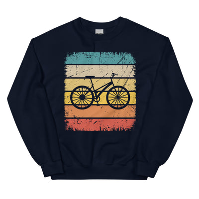 Vintage Square And Cycling - Sweatshirt (Unisex) fahrrad Navy