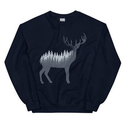 Hirsch Abstrakt - Sweatshirt (Unisex) camping Navy