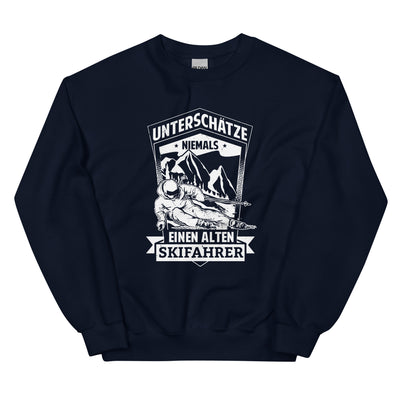 Unterschätze Niemals Nen Alten Skifahrer - Sweatshirt (Unisex) ski Navy