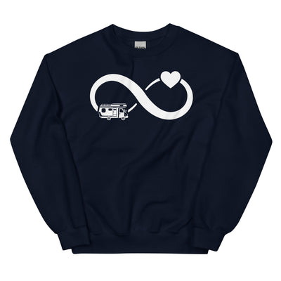 Infinity Heart and Camping - Sweatshirt (Unisex) camping xxx yyy zzz Navy