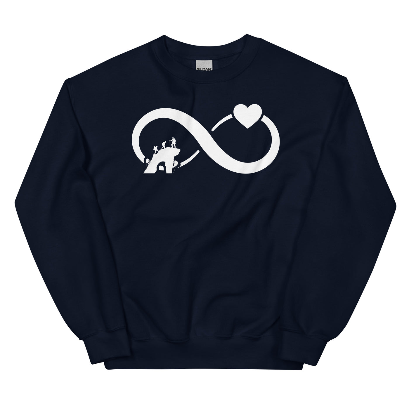 Infinity Heart and Climbing - Sweatshirt (Unisex) klettern xxx yyy zzz Navy