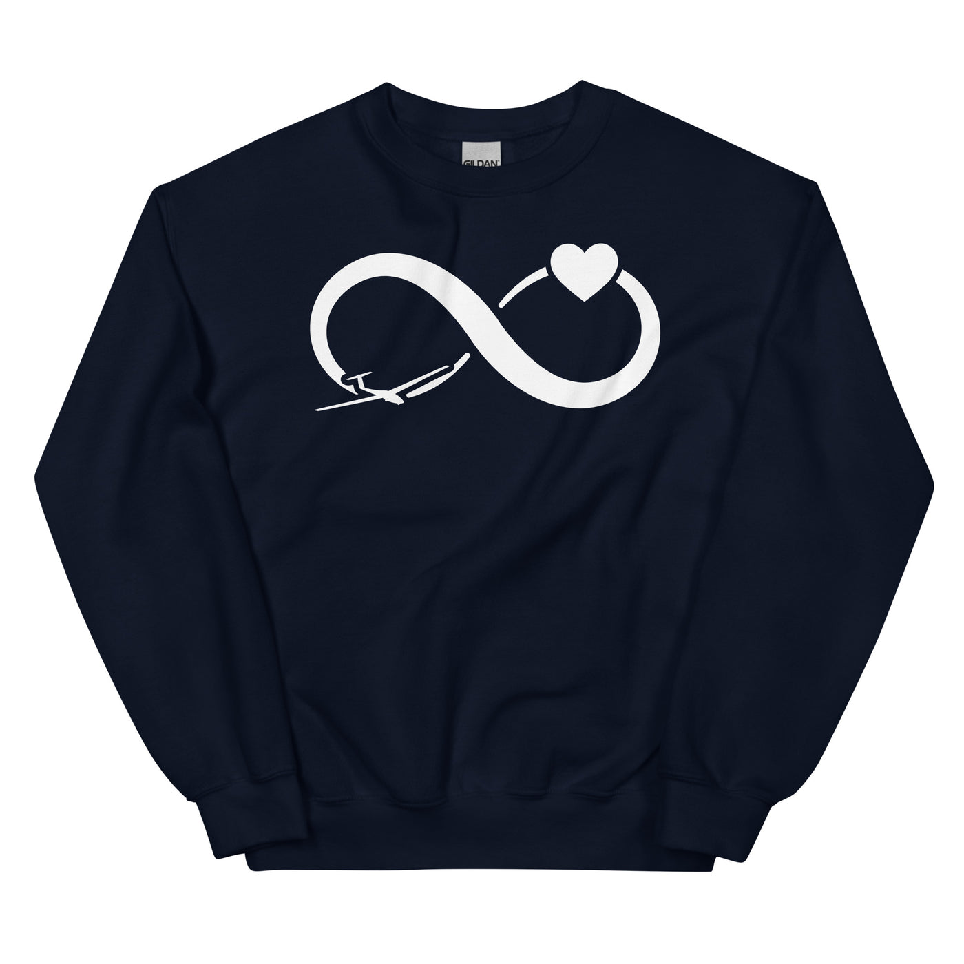 Infinity Heart and Sailplane - Sweatshirt (Unisex) berge xxx yyy zzz Navy