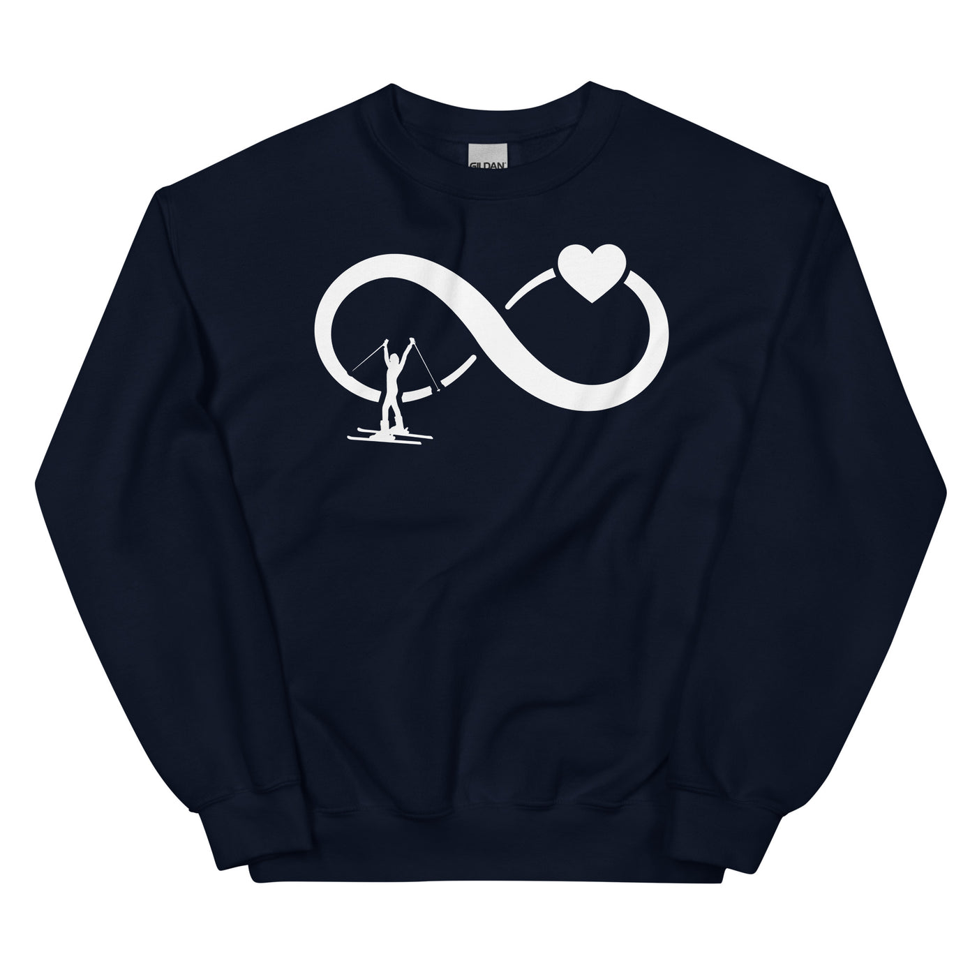 Infinity Heart and Skiing 1 - Sweatshirt (Unisex) klettern ski xxx yyy zzz Navy