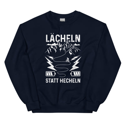 Lächeln statt hecheln - Sweatshirt (Unisex) e-bike xxx yyy zzz Navy