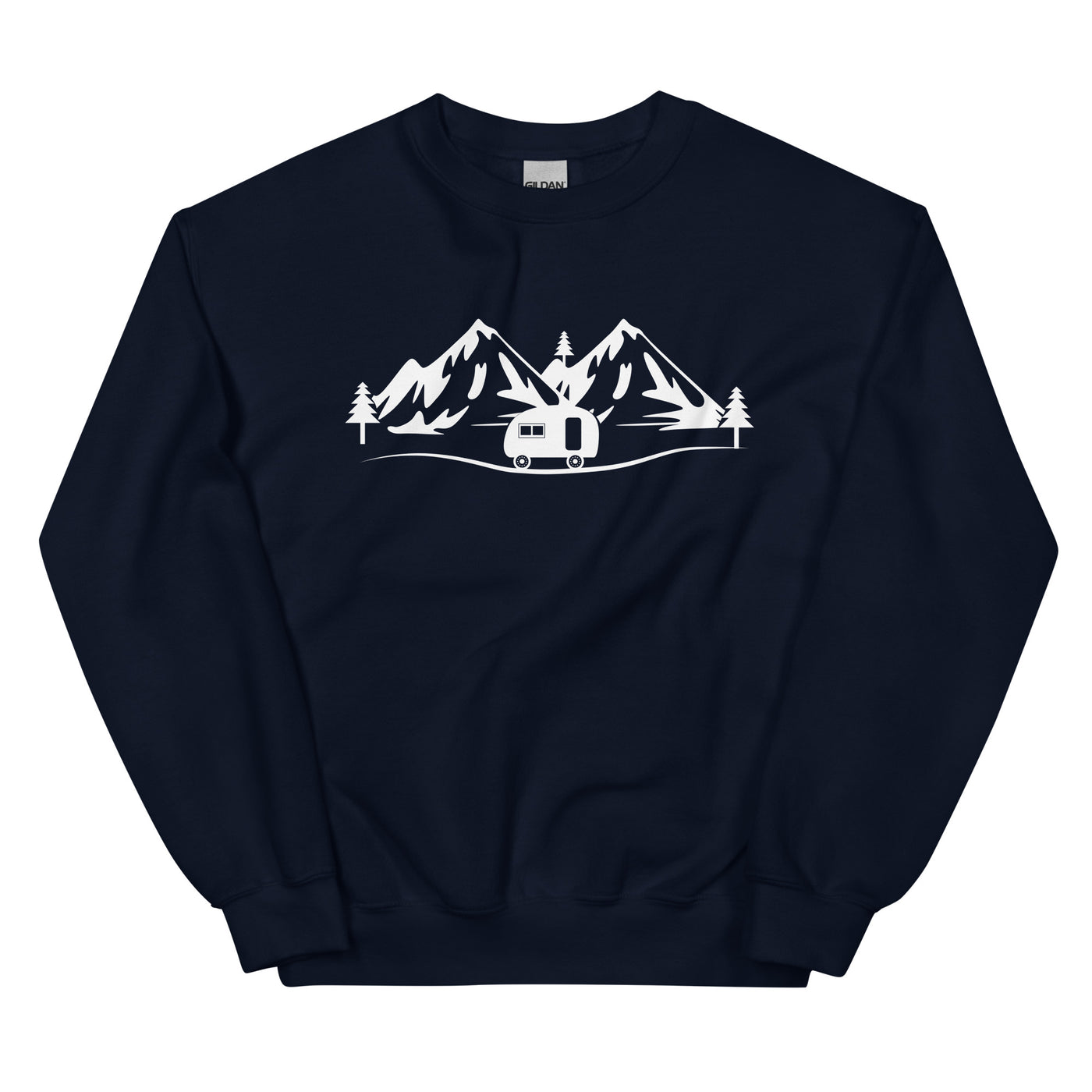 Berge - Camping Caravan - (11) - Sweatshirt (Unisex) camping xxx yyy zzz Navy