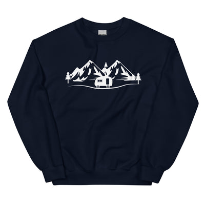 Berge - Camping Caravan - (11) - Sweatshirt (Unisex) camping xxx yyy zzz Navy