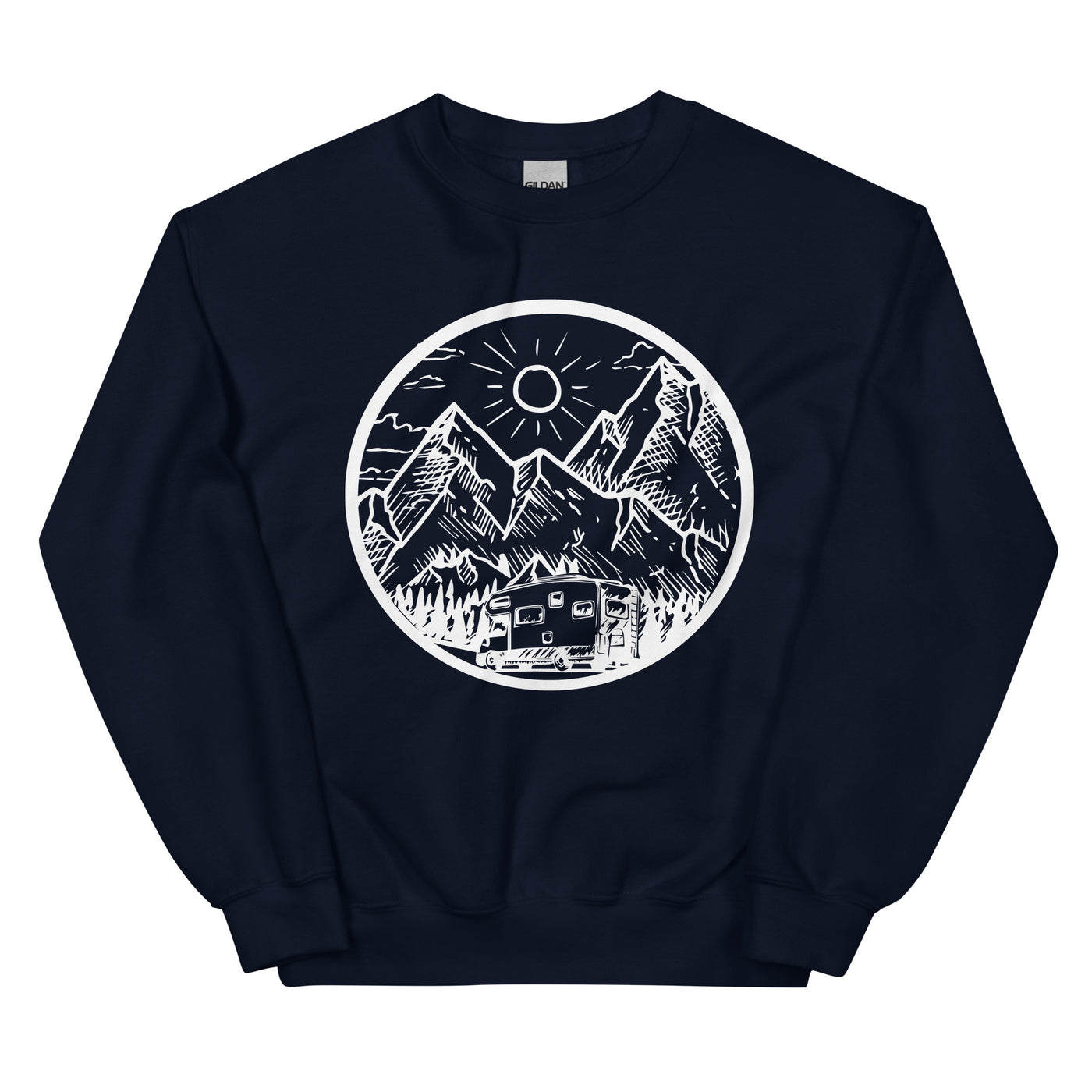 Berge - Camping Van - (12) - Sweatshirt (Unisex) camping xxx yyy zzz Navy