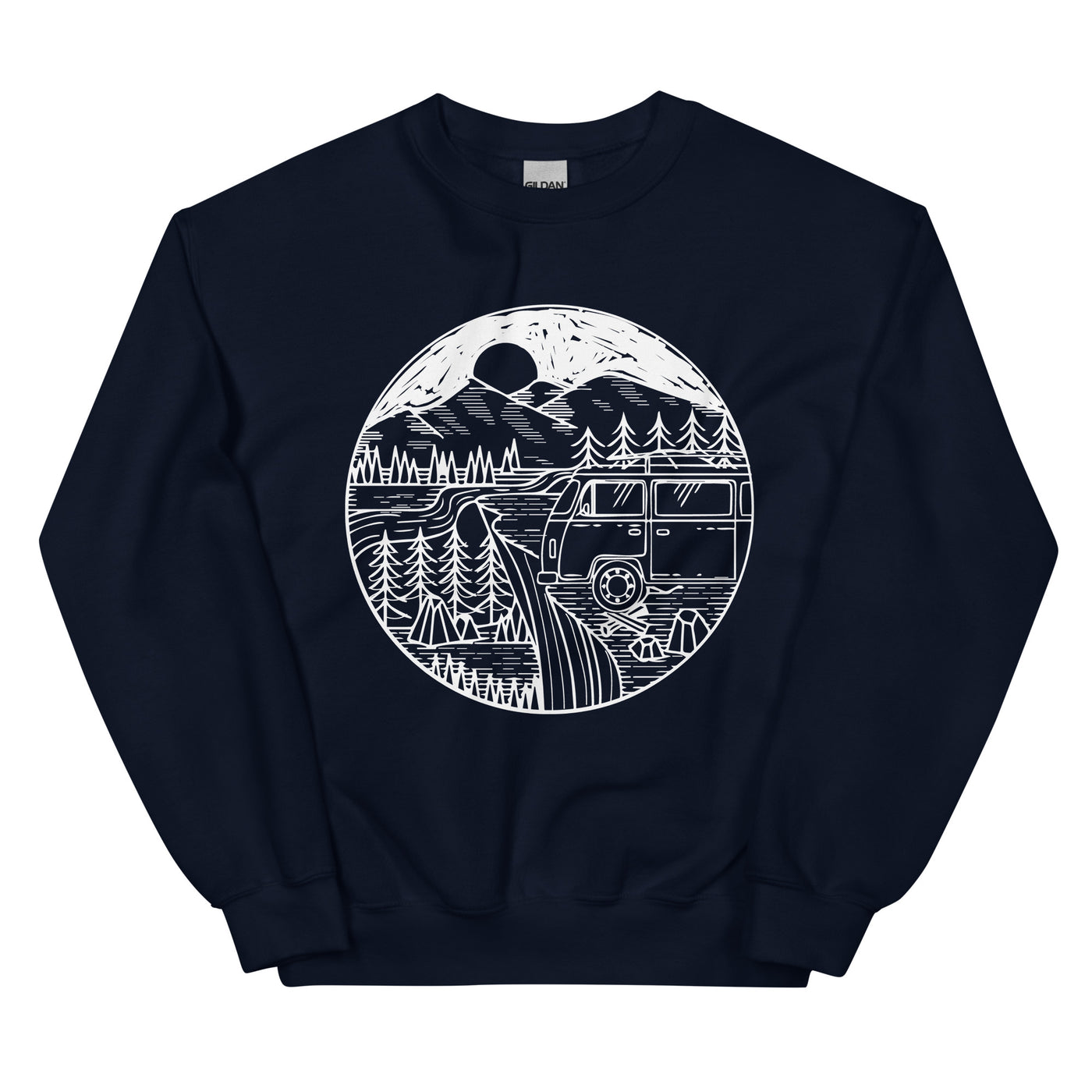 Berge - Camping Van - Sweatshirt (Unisex) camping xxx yyy zzz Navy