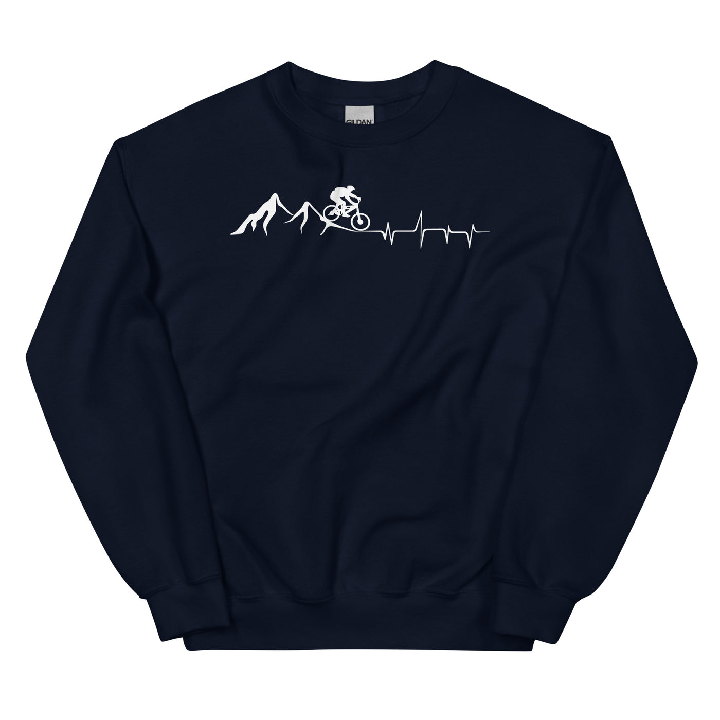 Berge - Herzschlag - Mountainbiking - (M) - Sweatshirt (Unisex) xxx yyy zzz Navy