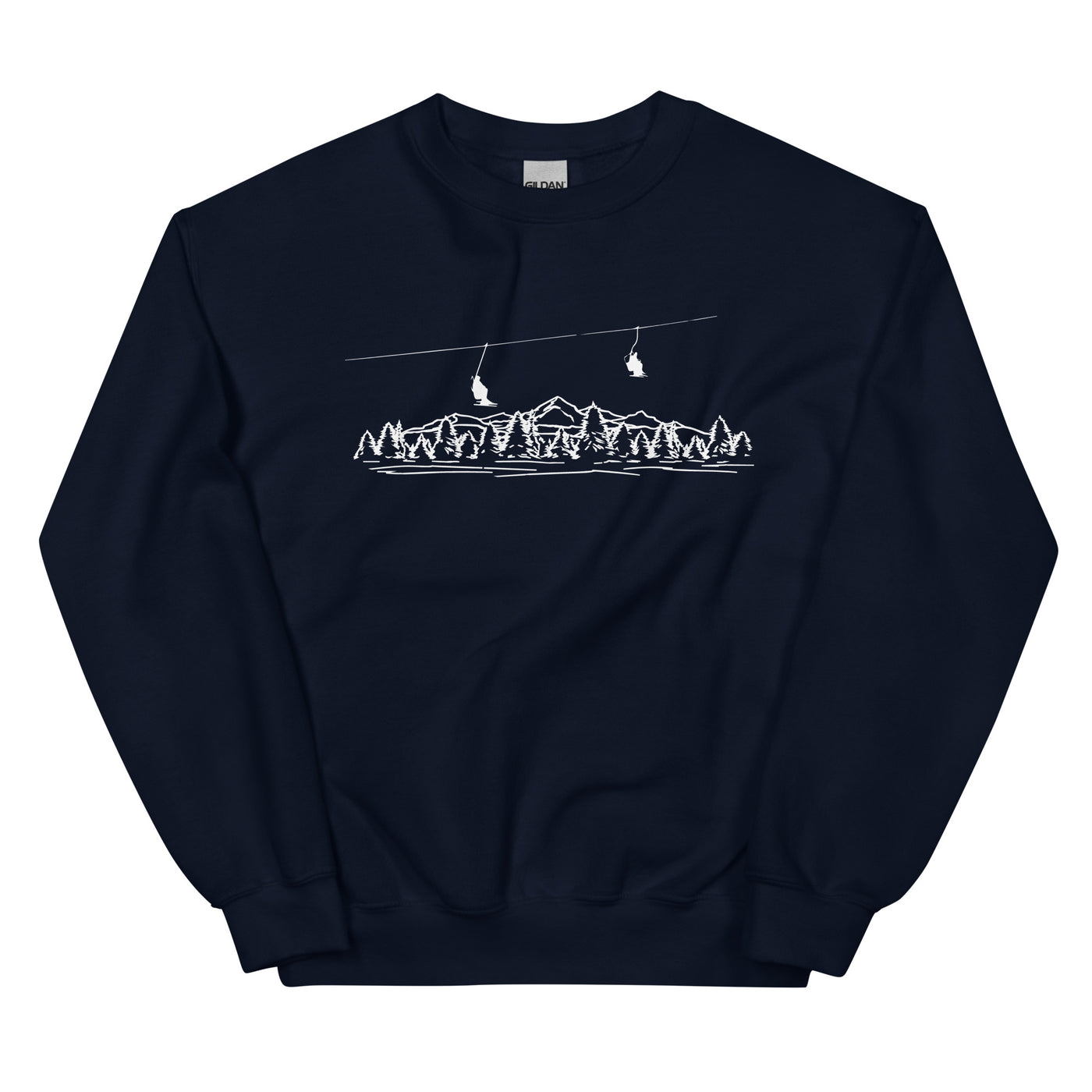 Berge - Skifahren - (21) - Sweatshirt (Unisex) klettern ski xxx yyy zzz Navy